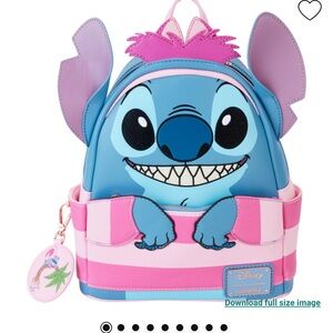 New still in wrapping Stitch in Costume Alice in Wonderland Loungefly backpack